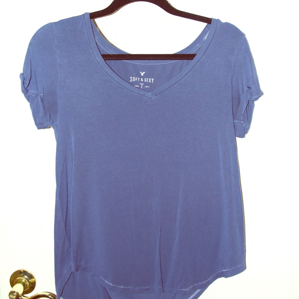 American Eagle Soft and Sexy Blue Blouse
